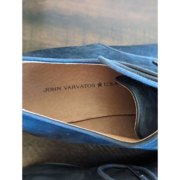 John Varvatos Star USA Navy Blue Suede Derby Oxford Shoes - Size 9.5 main image 7